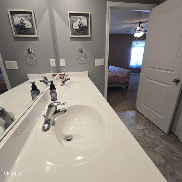 2358 Stream View Ln, Morristown, TN 37814 - ensuite bathroom featuring double vanity and ceiling fan
