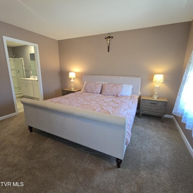 2358 Stream View Ln, Morristown, TN 37814 - bedroom with carpet floors, baseboards, and ensuite bathroom