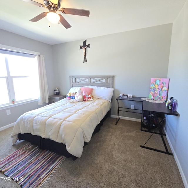 2358 Stream View Ln, Morristown, TN 37814 - carpeted bedroom featuring baseboards and ceiling fan