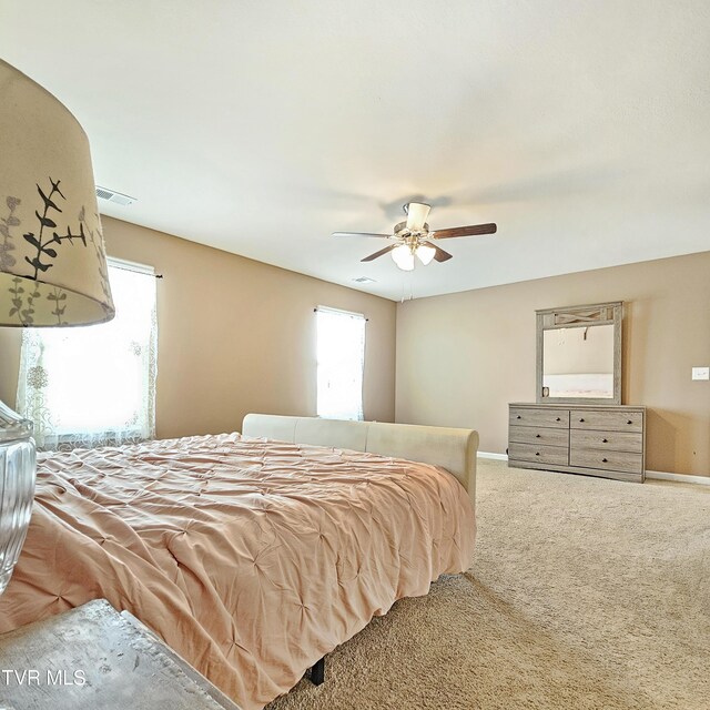 2358 Stream View Ln, Morristown, TN 37814 - carpeted bedroom featuring baseboards and a ceiling fan