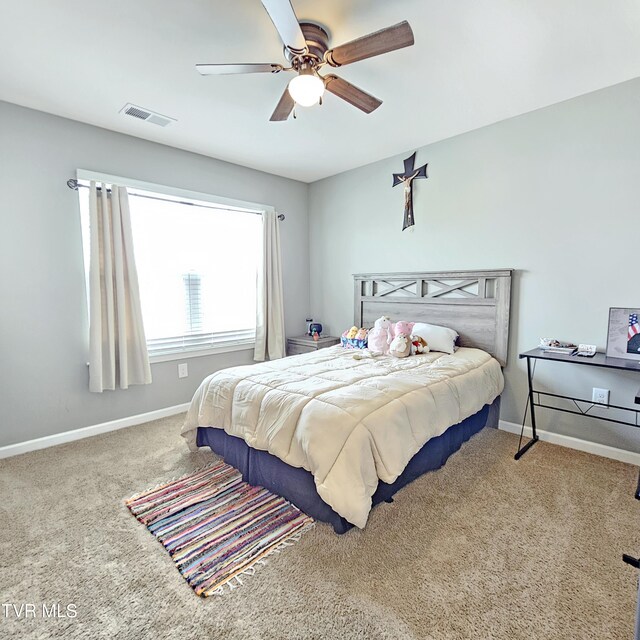 2358 Stream View Ln, Morristown, TN 37814 - carpeted bedroom featuring baseboards and ceiling fan