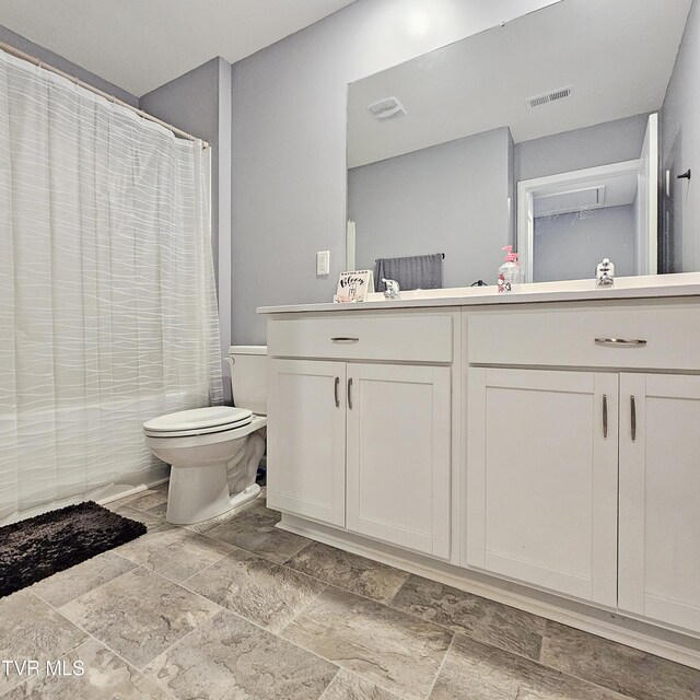 2358 Stream View Ln, Morristown, TN 37814 - full bath with vanity, toilet, and stone finish flooring