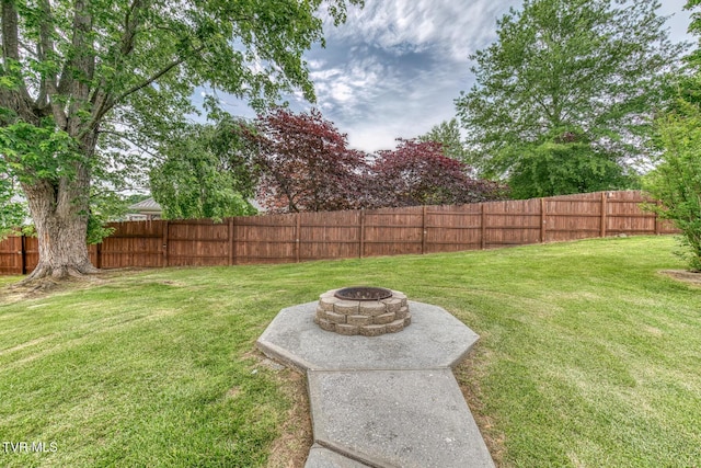 115 Dover Ln, Bristol, TN 37620 - view of yard featuring an outdoor fire pit
