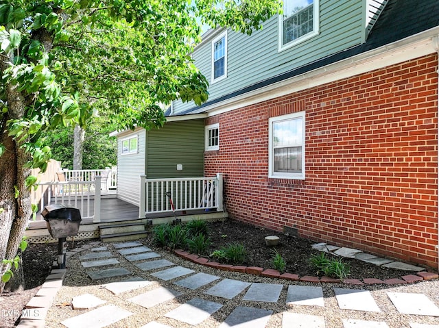 108 S Rogers St, Rogersville, TN 37857 - view of patio featuring a wooden deck