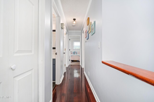 137 Highland Rd, Jonesborough, TN 37659 - corridor featuring dark wood finished floors, baseboards, and crown molding