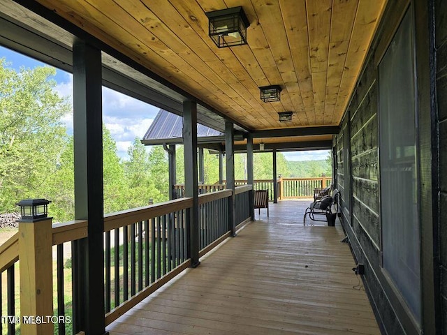 833 Duck Creek Rd, Sneedville, TN 37869 - wooden deck featuring covered porch