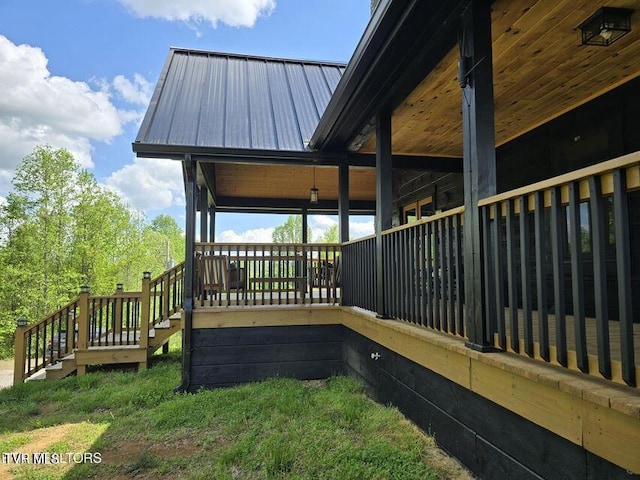 833 Duck Creek Rd, Sneedville, TN 37869 - view of property exterior with stairs and metal roof
