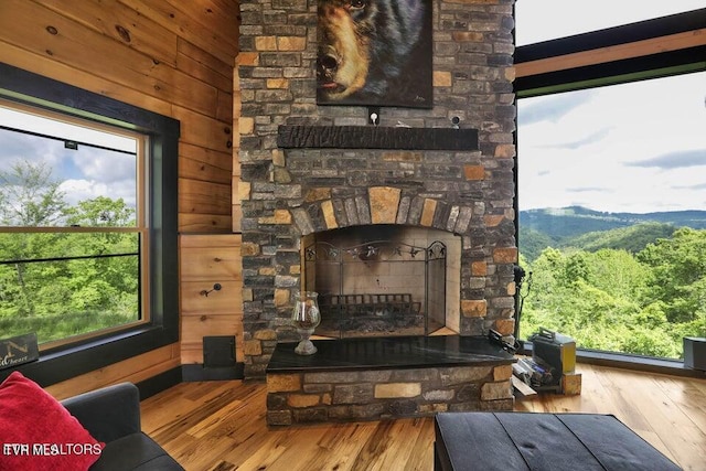 833 Duck Creek Rd, Sneedville, TN 37869 - detailed view of wood finished floors and wood walls