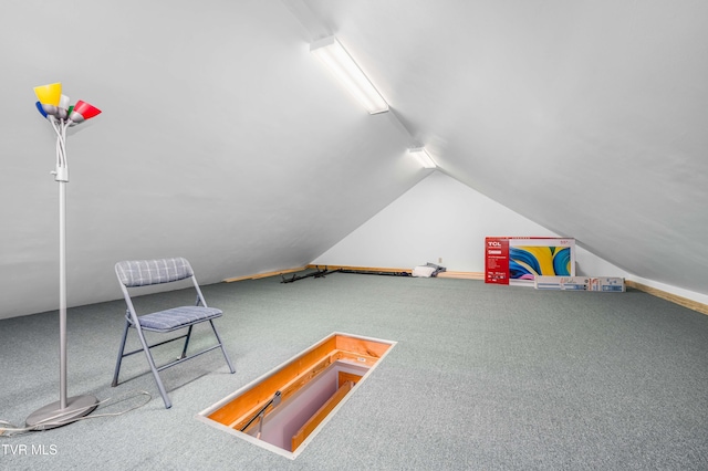 198 Gunbarrel Ln, Butler, TN 37640 - game room featuring carpet floors and vaulted ceiling