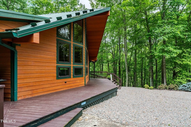 198 Gunbarrel Ln, Butler, TN 37640 - view of side of home with a wooden deck