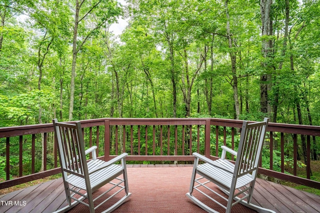 198 Gunbarrel Ln, Butler, TN 37640 - deck with a view of trees