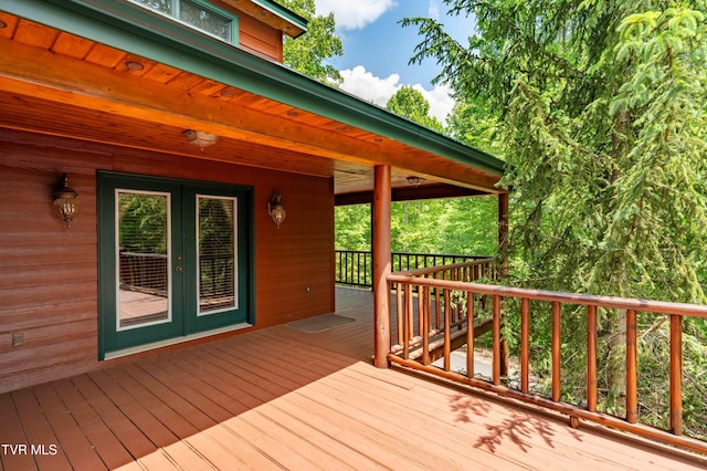 203 Bear Ridge Dr, Butler, TN 37640 - deck featuring french doors