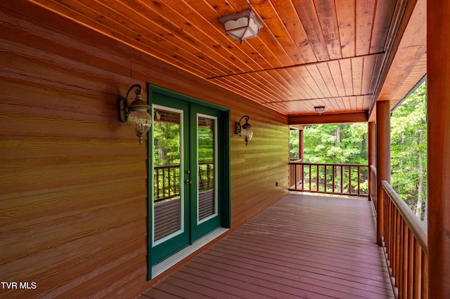 203 Bear Ridge Dr, Butler, TN 37640 - wooden porch featuring french doors
