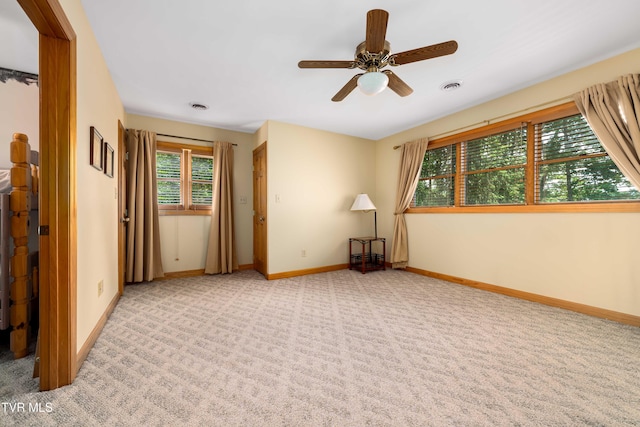 203 Bear Ridge Dr, Butler, TN 37640 - unfurnished room featuring a ceiling fan, carpet floors, and baseboards