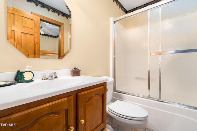 203 Bear Ridge Dr, Butler, TN 37640 - full bath with vanity, toilet, and shower / bath combination with glass door