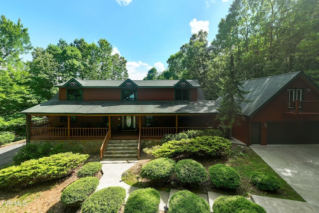 203 Bear Ridge Dr, Butler, TN 37640 - view of front of property featuring a porch and concrete driveway