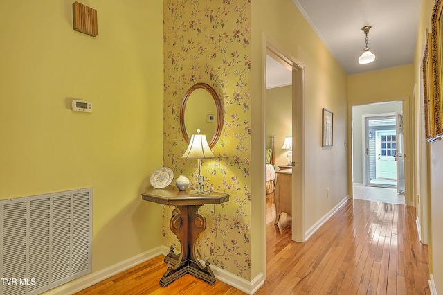 4619 Merrywood Ave, Kingsport, TN 37664 - hallway with hardwood / wood-style floors and baseboards