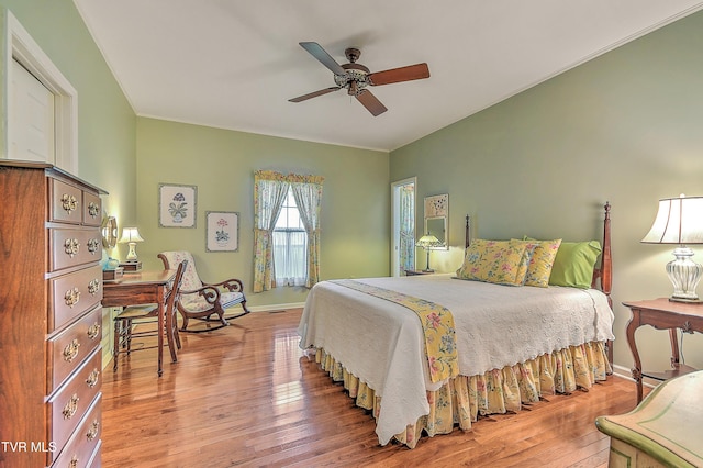 4619 Merrywood Ave, Kingsport, TN 37664 - bedroom with light wood finished floors and ceiling fan