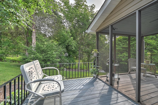 4619 Merrywood Ave, Kingsport, TN 37664 - wooden terrace featuring a yard