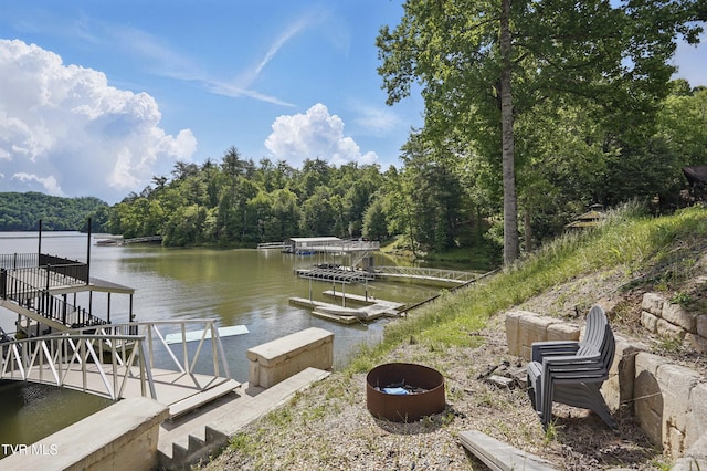 273 Campbell Rd, Butler, TN 37640 - dock area featuring a water view and a forest view