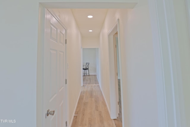 329 Clinch St, Kingsport, TN 37660 - hall featuring light wood-type flooring, recessed lighting, and baseboards