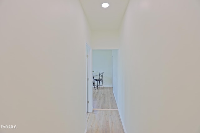 329 Clinch St, Kingsport, TN 37660 - corridor with baseboards, light wood-style flooring, and recessed lighting