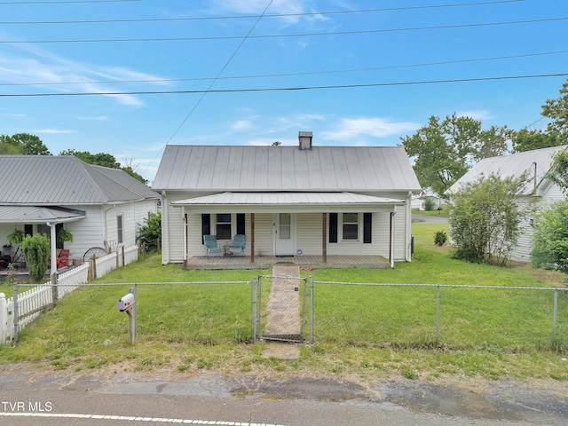 382 Texas Ave, Bristol, VA 24201 - view of front of property with covered porch, a gate, and metal roof