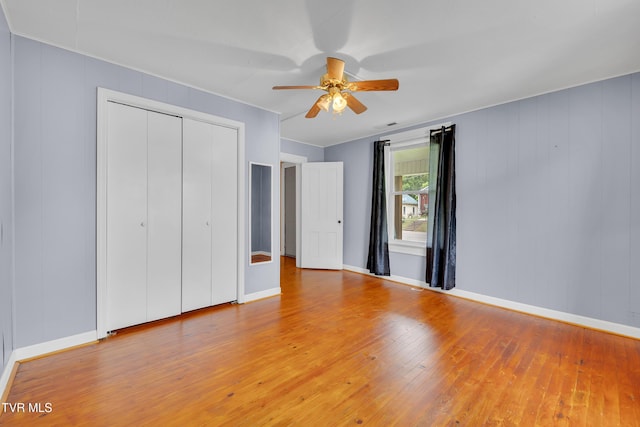 382 Texas Ave, Bristol, VA 24201 - unfurnished bedroom featuring hardwood / wood-style floors, a closet, and baseboards