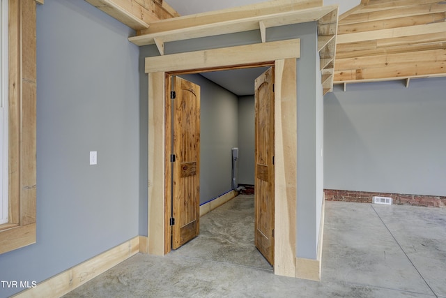 403 Catawba St, Erwin, TN 37650 - hallway with concrete floors and baseboards