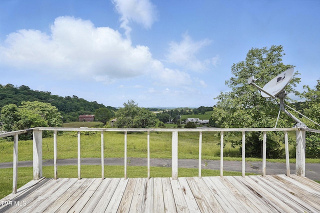 438 Horace Dillow Rd, Limestone, TN 37681 - wooden deck featuring a yard