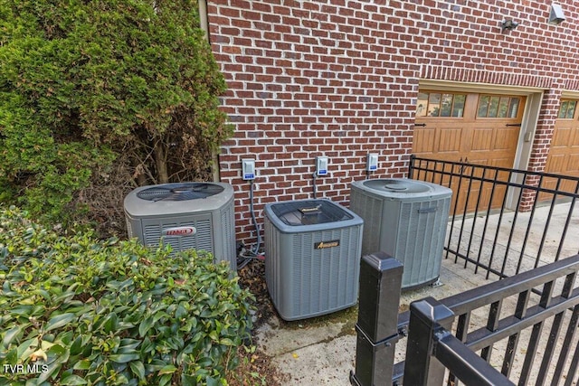 114 Highland Gate Dr, Johnson City, TN 37615 - exterior view of central air condition unit and brick siding