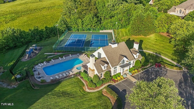 114 Highland Gate Dr, Johnson City, TN 37615 - bird's eye view of a pool area
