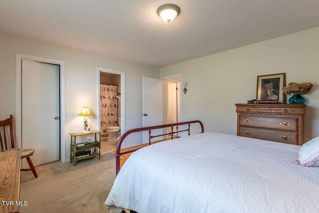 14227 Wellbridge Dr, Meadowview, VA 24361 - bedroom featuring light carpet and connected bathroom