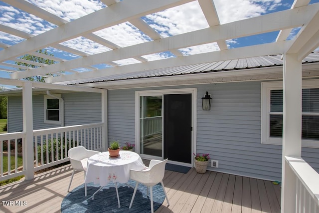 14227 Wellbridge Dr, Meadowview, VA 24361 - deck featuring a pergola and outdoor dining area