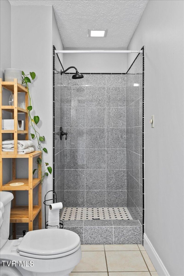 124 Highland Hills Dr, Gray, TN 37615 - full bathroom featuring toilet, a shower stall, and a textured ceiling