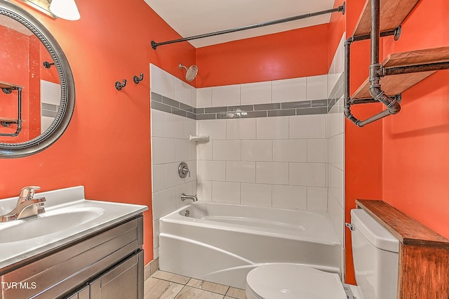 1401 Burgie St, Elizabethton, TN 37643 - bathroom featuring toilet, bathing tub / shower combination, and vanity