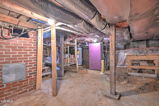 1401 Burgie St, Elizabethton, TN 37643 - unfinished basement with water heater
