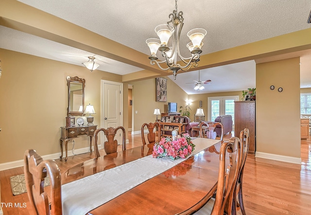 105 Morse Dr, Bristol, TN 37620 - dining space with light wood-style flooring, baseboards, a ceiling fan, and a textured ceiling