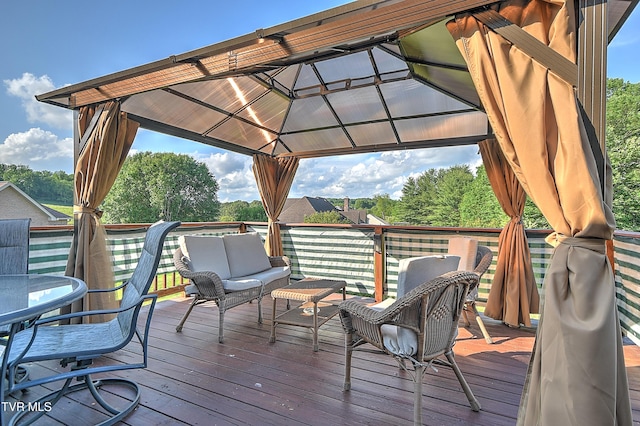 105 Morse Dr, Bristol, TN 37620 - wooden terrace featuring a gazebo