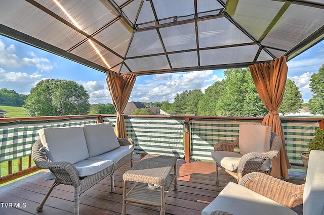 105 Morse Dr, Bristol, TN 37620 - deck with a gazebo and outdoor lounge area