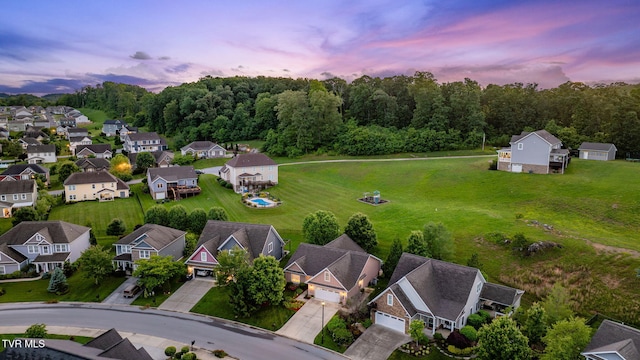 2420 Edinburgh Channel Rd, Kingsport, TN 37664 - aerial view at dusk of a residential view