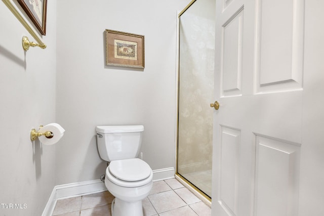 21390 Sheffield Ct, Abingdon, VA 24210 - full bathroom featuring toilet, a stall shower, baseboards, and tile patterned floors