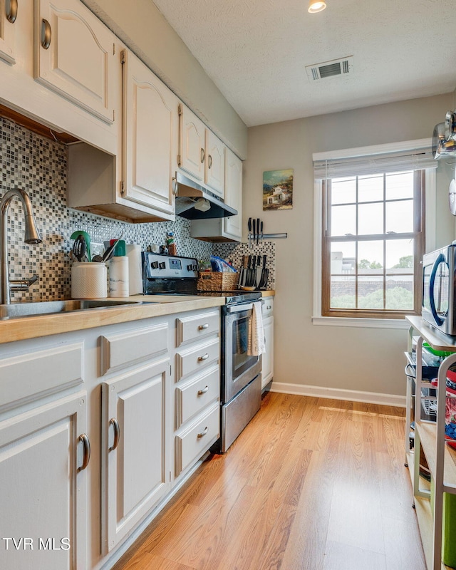 1016 Konnarock Rd # 1, Kingsport, TN 37664 - kitchen featuring stainless steel appliances, under cabinet range hood, decorative backsplash, a sink, and light countertops