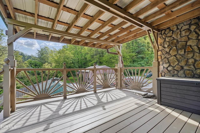11316 Boggs Hollow Rd, Pound, VA 24279 - wooden terrace featuring view of wooded area