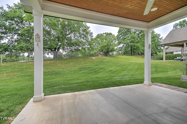 203 Riverwatch Cir, Kingsport, TN 37660 - view of yard with a patio and a ceiling fan