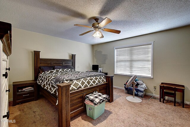 24 Lexington Ct Unit 6, Johnson City, TN 37615 - bedroom featuring carpet floors, ceiling fan, baseboards, and a textured ceiling