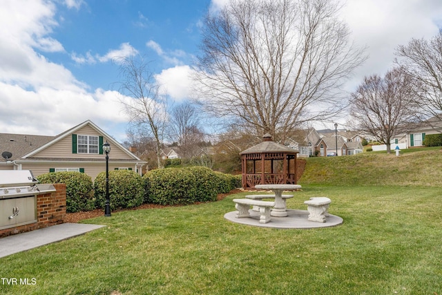 223 Avonlea Pl, Johnson City, TN 37604 - view of green lawn featuring a gazebo and area for grilling