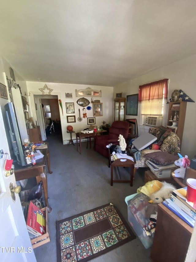 4228 Sullivan Gardens Dr, Kingsport, TN 37660 - carpeted living room with cooling unit
