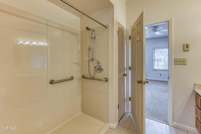 3510 Bondwood Cir, Johnson City, TN 37604 - full bath featuring a walk in shower, baseboards, and tile patterned floors