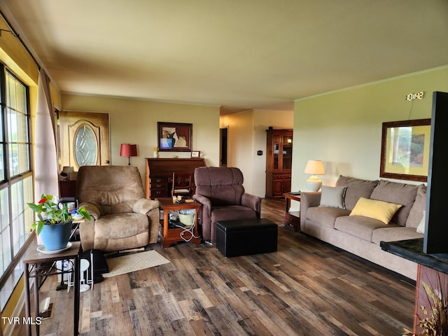 7083 Saint Clair Rd, Whitesburg, TN 37891 - living room with dark wood-style floors